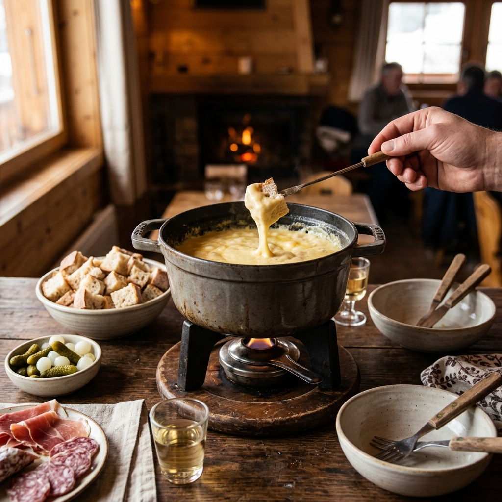 Fondue savoyarde aux trois fromages
