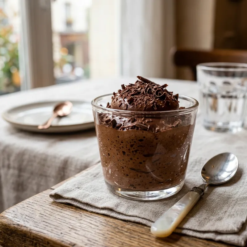 Mousse au chocolat noir aérienne